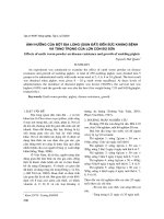 ảnh h-ởng của bột địa long (giun đất) đến sức kháng bệnh và tăng trọng của lợn con bú sữa