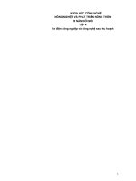 Khoa học công nghệ nông nghiệp và phát triển nông thôn 20 năm đổi mới   cơ điện nông nghiệp và công nghệ sau thu hoạch 