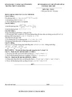 đề thi cđề toan 10+đáp án