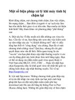 Một số biện pháp xử lý khi máy tính bị chậm lại 