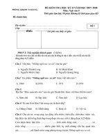 Đề thi  lớp 9 kỳ 2