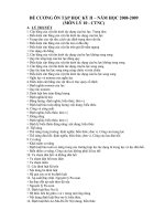 Nội dung ôn thi HK2-0809(Nâng cao)