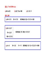 Bài tập: Bội chung nhỏ nhất