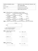 ĐỀ THI KHẢO SÁT CHẤT LƯỢNG ĐẦU NĂM 2012- 2013 MÔN TOÁN LỚP 4 TRƯỜNG TH  LONG PHƯỚC 1