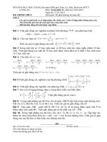 ĐỀ THI HỌC SINH GIỎI GIẢI TOÁN MÁY TÍNH CẦM TAY NĂM HỌC 2012-2013 MÔN TOÁN KHỐI 11– SỞ GIÁO DỤC VÀ ĐÀO TẠO LONG AN
