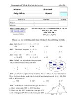 BÀI THI TRẠNG NGUYÊN NHỎ TUỔI CẤP THỊ XÃ PHÚC YÊN NĂM HỌC 2011 - 2012 MÔN TOÁN LỚP 2