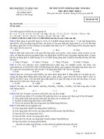 ĐỀ THI TUYỂN SINH ĐẠI HỌC NĂM 2011 Môn: HOÁ HỌC; Khối A mã đề 758 