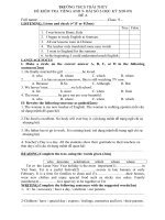 BÀI KIỂM TRA 45'''' SỐ 4