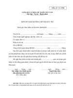 ĐƠN ĐỀ NGHỊ HƯỞNG CHẾ ĐỘ HƯU TRÍ