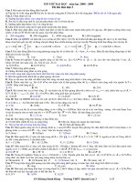 đề và đáp án thi thử ĐH L3