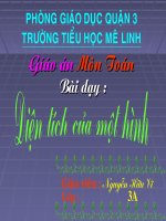 DIỆN TÍCH CỦA MỘT HÌNH
