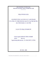 Giải pháp nâng cao năng lực cạnh tranh của công ty TNHH thương mại VIC tại thị trường hai tỉnh nghệ an   hà tĩnh 
