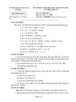 ĐỀ THI HỌC SINH GIỎI VÒNG TỈNH LỚP 9 THCS NĂM HỌC 2010-2011 MÔN HÓA HỌC - SỞ GIÁO DỤC VÀ ĐÀO TẠO CÀ MAU