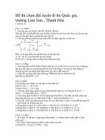 Đề thi chọn đội tuyển đi thi Quốc gia, trường Lam Sơn , Thanh Hóa