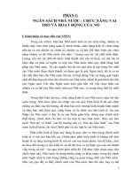 NGÂN SÁCH NHÀ NƯỚC : CHỨC NĂNG VAI TRÒ VÀ HOẠT ĐỘNG CỦA NÓ