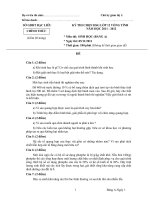 ĐỀ THI CHỌN HỌC SINH GIỎI VÒNG TỈNH LỚP 12 NĂM HỌC 2011-2012 MÔN SINH HỌC