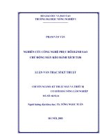 Nghiên cứu công nghệ phục hồi bánh sao chủ động máy kéo bánh xích t130 