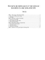 Xây dựng hệ thống quản lý việc đăng kí bảo hiểm của học sinh, sinh viên.