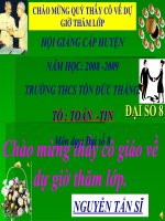 DẠI SỐ TIẾT 72: ÔN TẠP CUỐI NĂM