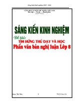 SKKN: Dạy và học văn nghị luận