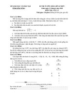 Đề thi tuyển sinh lớp 10 THPT năm học 2010 môn VẬT LÍ – Sở giáo dục đào tạo TỈNH ĐẮK NÔNG