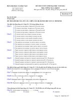 ĐỀ THI TUYỂN SINH ĐẠI HỌC NĂM 2011 Môn: TIẾNG NGA; Khối D mã đề 475 