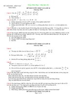 Cac de tuyen sinh mon Toan vao lop 10 Vinh Phuc (Tu 2000-2008)