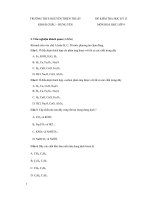 ĐỀ KIỂM TRA HỌC KỲ II MÔN HOÁ HỌC LỚP 9 TRƯỜNG THCS NGUYỄN THIỆN THUẬT KHOÁI CHÂU – HƯNG YÊN