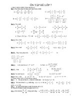 ÔN TẬP HÈ LỚP 7