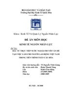 ĐẦU TƯ TRỰC TIẾP NƯỚC NGOÀI FDI VỚI VẤN ĐỀ TẠO VIỆC LÀM CHO NGƯỜI LAO ĐỘNG VIỆT NAM TRONG TIẾN TRÌNH TOÀN CẦU HÓA