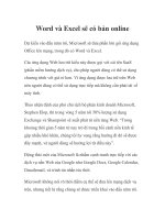 Word và excel sẽ có bản online 