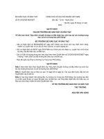 QUYẾT ĐỊNH Về việc thay đổi nội dung đăng ký kinh doanh hoặc thành lập chi nhánh, văn phòng đại diện, địa điểm kinh doanh (trong trường hợp thành lập mới CN, VPĐD, Địa điểm kinh doanh) 