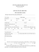 ĐƠN XIN CẤP GIẤY PHÉP THẦU