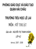 Bài dạy Kĩ thuật 4