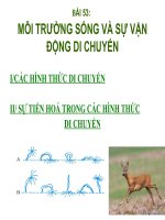 Bài 53:Môi trường sống và sự vận động, di chuyển