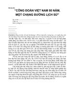 Đáp án câu 6: Cuộc thi 80 năm Công đoàn Việt Nam