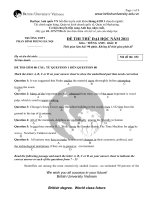 ĐỀ THI THỬ ĐẠI HỌC NĂM 2011 Môn : TIẾNG ANH  trường THPT phan đình phùng hà nội