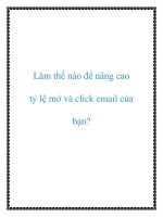 Làm thế nào để nâng cao tỷ lệ mở và click email của bạn 