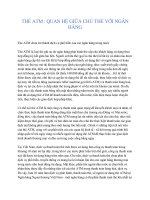 THẺ ATM : QUAN HỆ GIỮA CHỦ THẺ VỚI NGÂN HÀNG