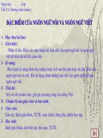 Đặc điểm ngôn ngữ nói và viết