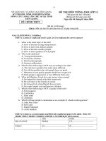 Đề thi học sinh giỏi tiếng anh lớp 12 tỉnh tiền giang (2010 2011) 