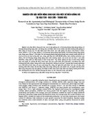 NGHIÊN CứU ĐặC ĐIểM NÔNG SINH HọC CủA MộT Số MẫU GIốNG CóI TạI NGA TÂN - NGA SƠN - THANH HóA