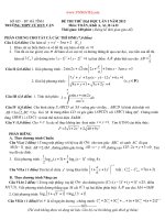 ĐỀ THI THỬ đại học lần i năm 2013 môn TOÁN, khối a, a1, b và d TRƯỜNG THPT cù HUY 