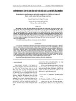 KHả NĂNG SINH SảN Và SứC SảN XUấT SữA CủA CáC LOạI Bò SữA ở LÂM đồNG 