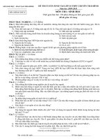 Đề -đ-án chuyên sinh Thái Bình 2009-2010