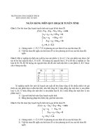 QUY HOẠCH TUYẾN TÍNH