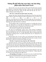 Những lỗi phổ biến khi soạn thảo văn bản bằng phần mềm microsoft word 