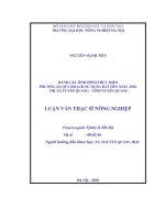 Đánh giá tình hình thực hiện phương án quy hoạch sử dụng đất đến năm 2010, thị xã tuyên quang, tỉnh tuyên quang 