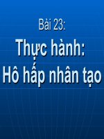 Bài 23: TH Hô hấp nhân tạo
