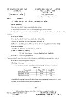 ĐỀ KIỂM TRA HỌC KỲ I – LỚP 12 Năm học  2012 - 2013 MÔN ĐỊA LÝ 